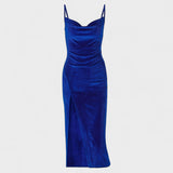 Úna — Velvet Dress with Slit