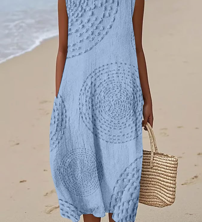 Ciara — Textured Sleeveless Maxi Dress