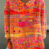 Teresa — Vibrant Mosaic Blouse