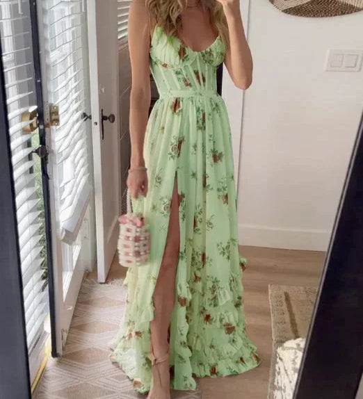 Kathleen — Floral Pattern Midi Dress