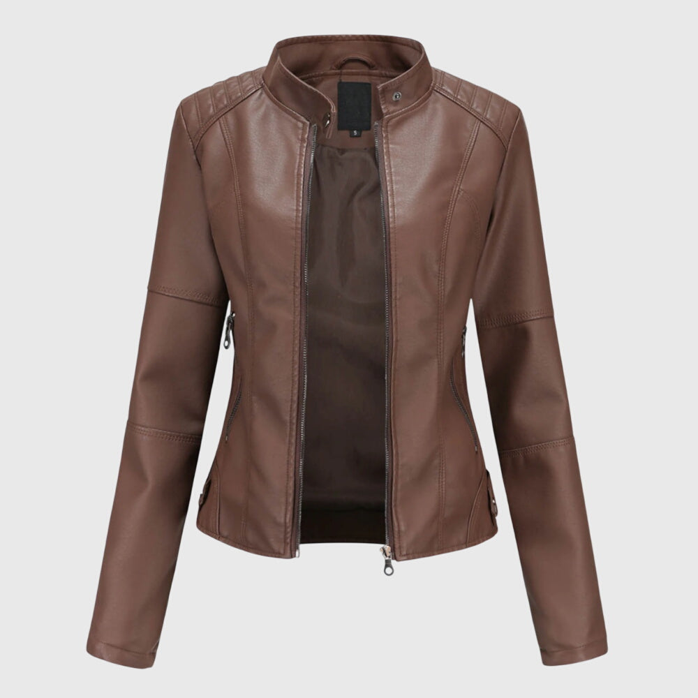 Megan — Elegant Women's Leather Jacket