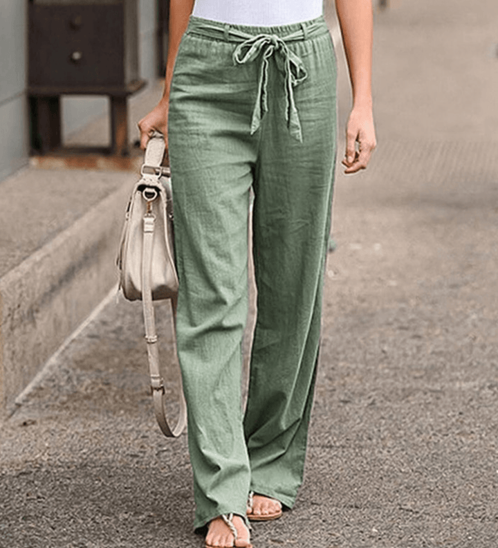 Deborah — Women's Relaxed Trousers with Drawstring and Elastic Waistband