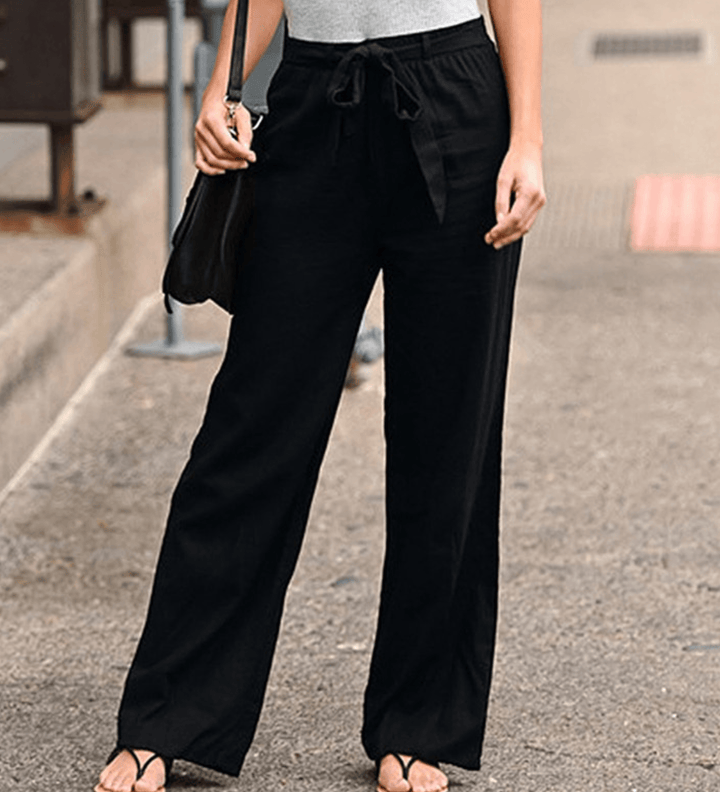 Deborah — Women's Relaxed Trousers with Drawstring and Elastic Waistband