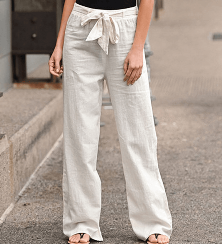 Deborah — Women's Relaxed Trousers with Drawstring and Elastic Waistband