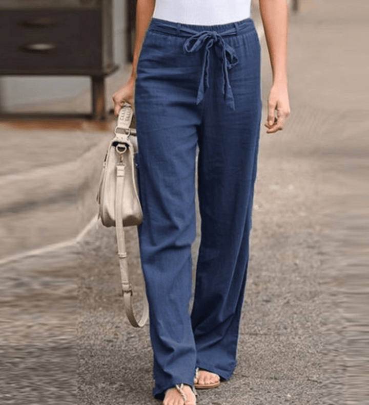 Deborah — Women's Relaxed Trousers with Drawstring and Elastic Waistband