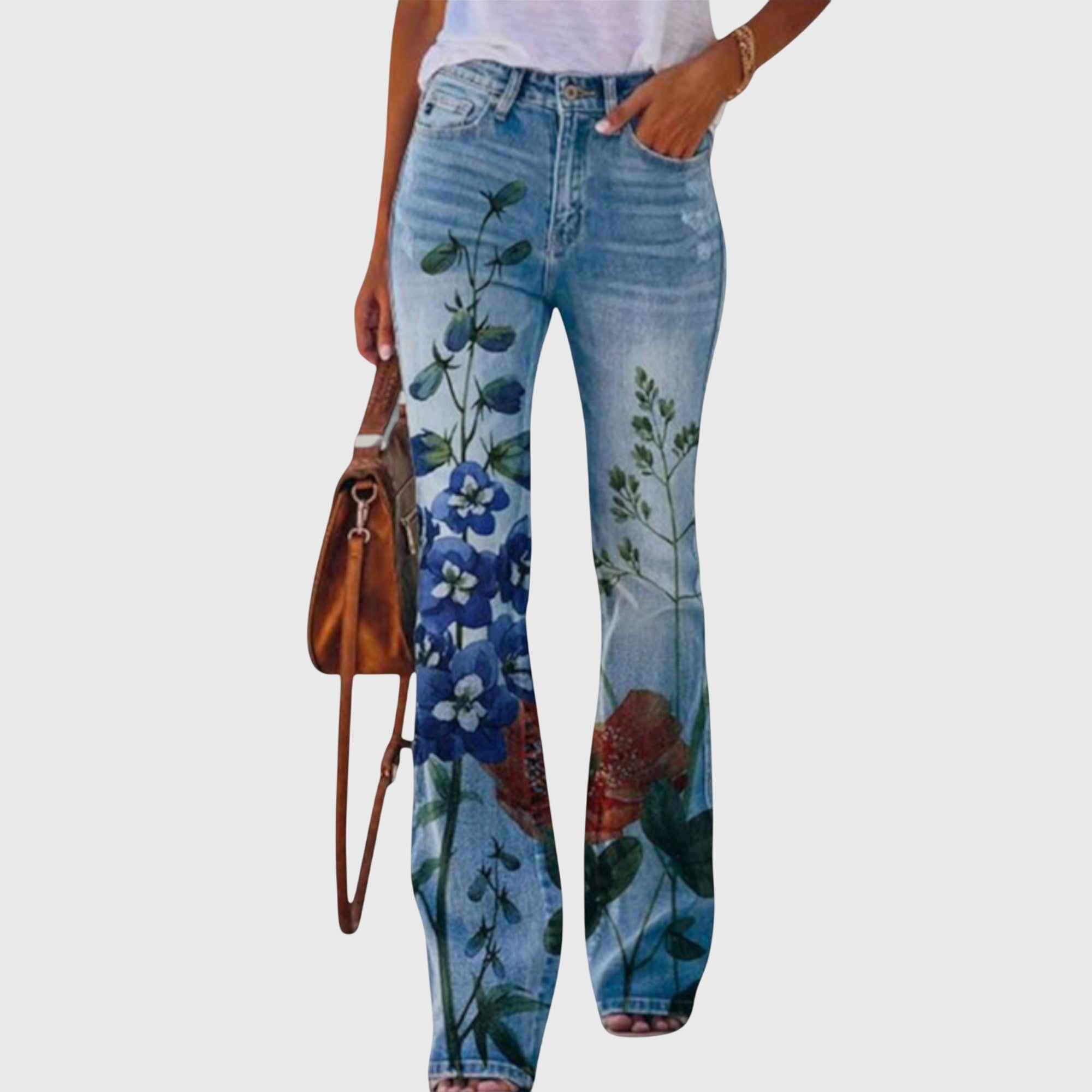 Fionnuala — Women Trousers with Flowers