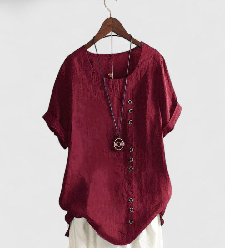 Aisling — Comfortable Short Sleeve Blouse