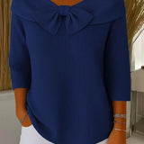 Sorcha — Round-Neck Jumper with Bow Detail