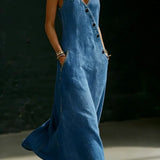 Chloe — Long Denim Button Down Dress