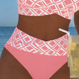 Muireann — Two-Piece Bikini with Cut-Out Bra and Diamond Pattern