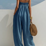 Gráinne — Denim Wide-Leg Jumpsuit
