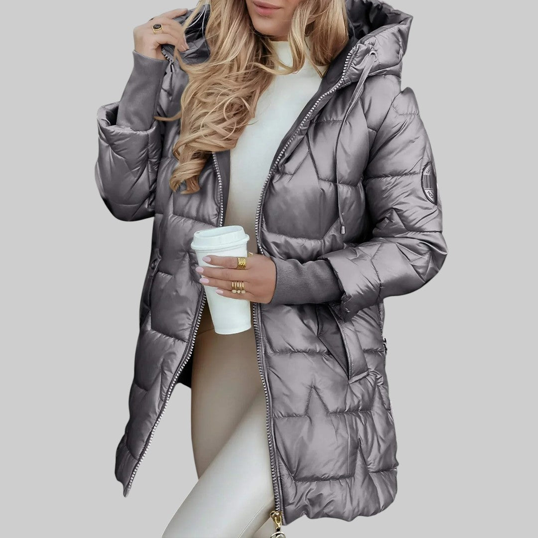 Muireann — Elegant Autumn Coat with Hood