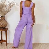 Isla — Set of Minimalist Top and Flared Trousers