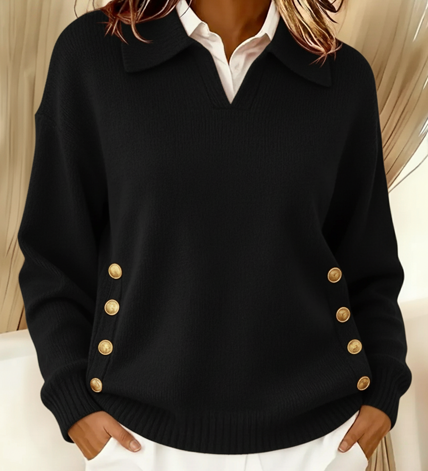 Ailbhe — V-Neck Collared Jumper