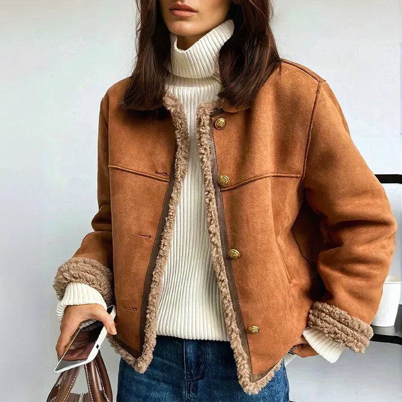 Deirdre — Buttoned Sheepskin Jacket