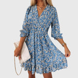 Vera — Floral Puff Sleeve Dress