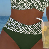 Muireann — Two-Piece Bikini with Cut-Out Bra and Diamond Pattern