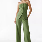 Ciara — Sleeveless Two-Piece Set with Buttons