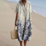 Rose — Dress with Porcelain Print