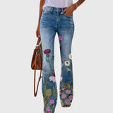 Fionnuala — Women Trousers with Flowers