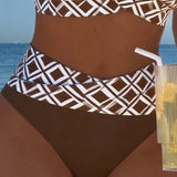 Muireann — Two-Piece Bikini with Cut-Out Bra and Diamond Pattern
