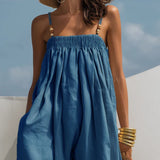 Gráinne — Denim Wide-Leg Jumpsuit