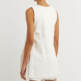Bernadette — Sleeveless Set with Buttons