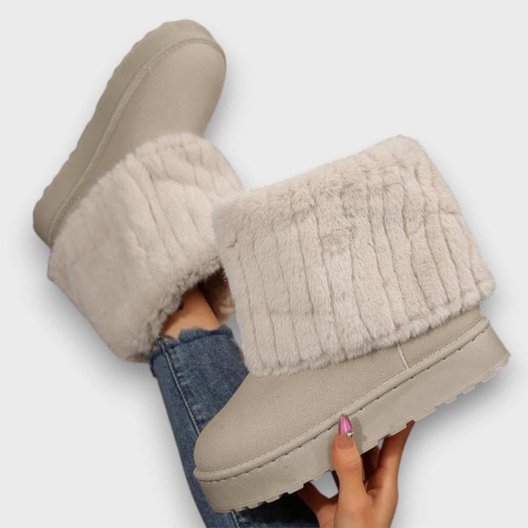 Leah — Fluffy faux-fur winter boots