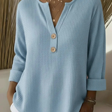 Sadhbh — Textured Henley Jumper
