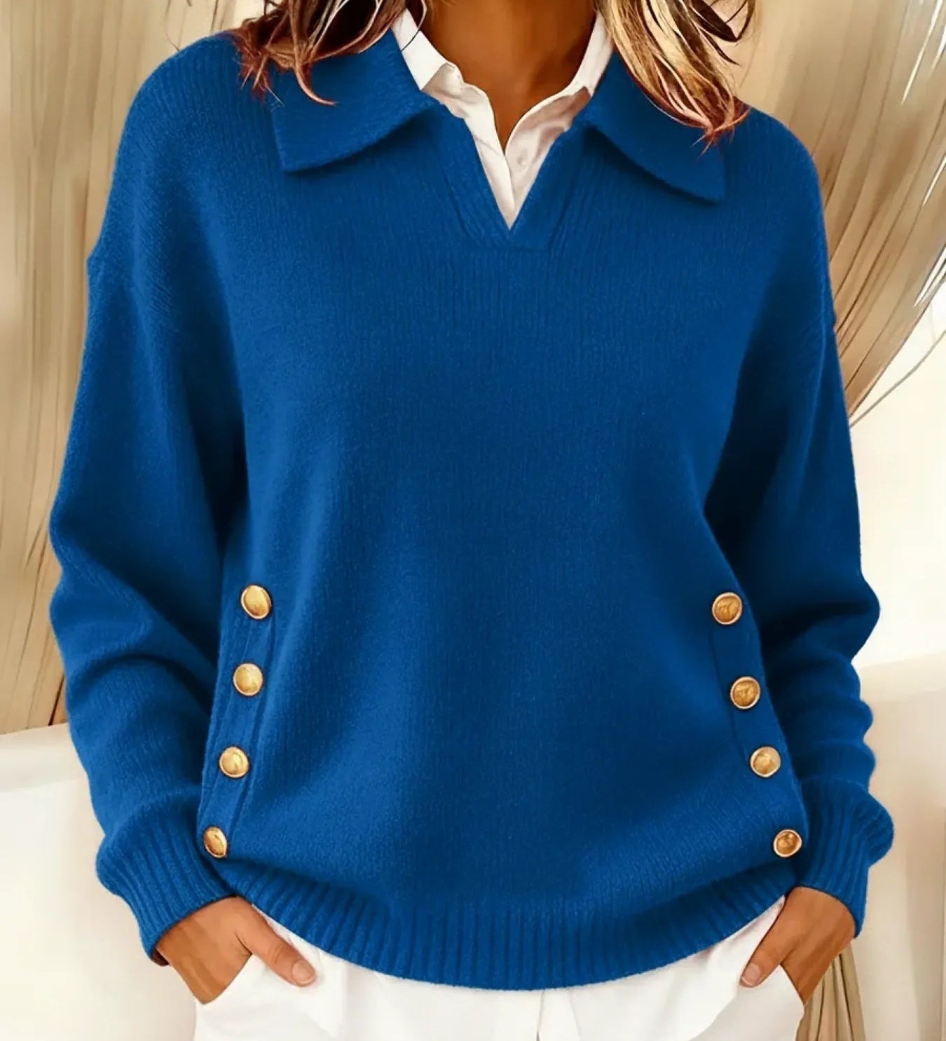 Ailbhe — V-Neck Collared Jumper