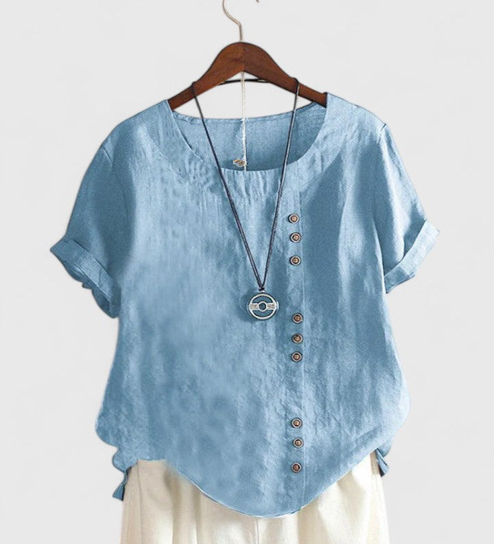 Aisling — Comfortable Short Sleeve Blouse