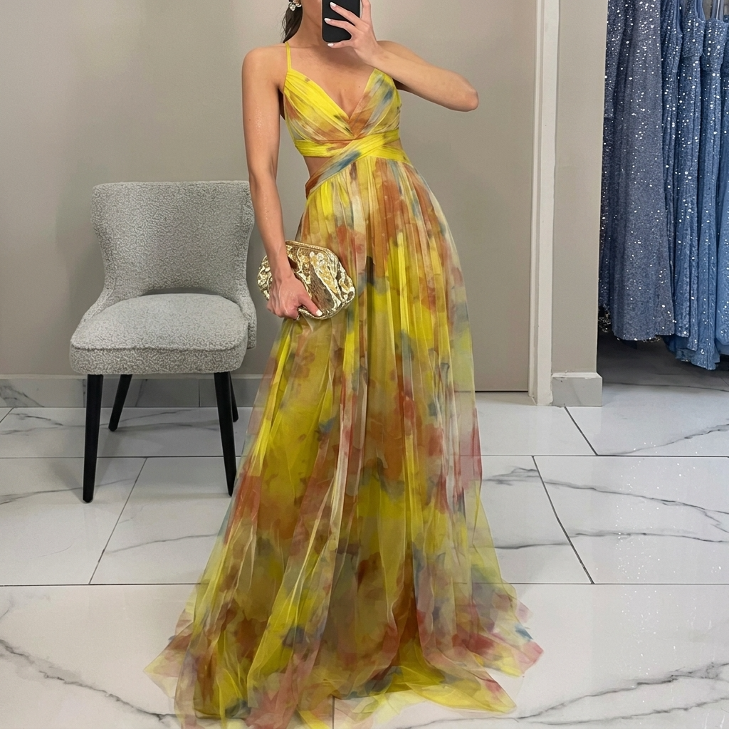 Lorraine — Maxi Dress with Floral Print