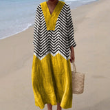 Paula — Zigzag Dress with Contrast