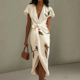 Audrey — Midi Dress with Bow