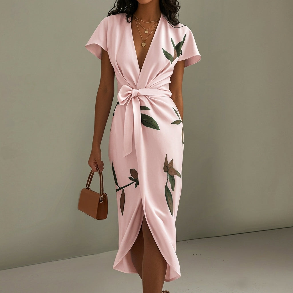 Audrey — Midi Dress with Bow