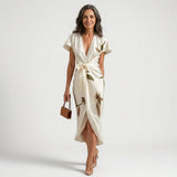 Audrey — Midi Dress with Bow