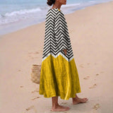 Paula — Zigzag Dress with Contrast
