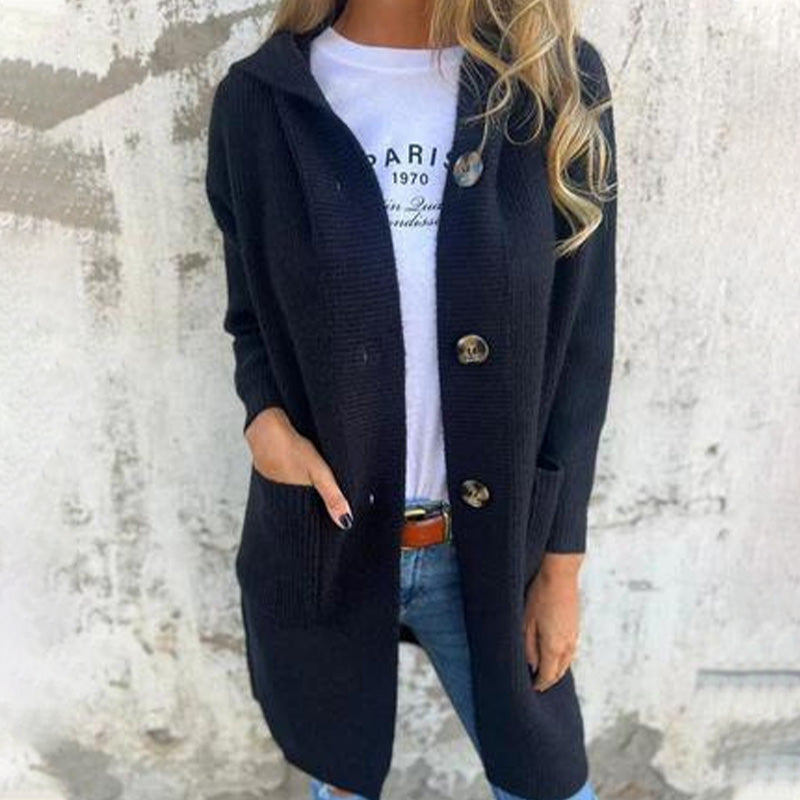 Kathleen — Cosy Hooded Cardigan