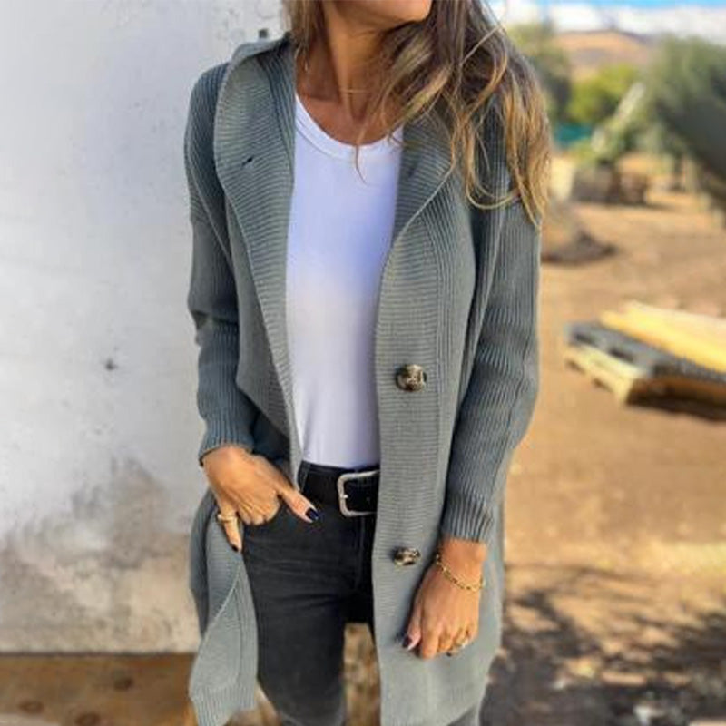 Kathleen — Cosy Hooded Cardigan