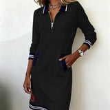Martina — Chic Long Sleeve Cotton Dress