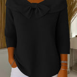 Sorcha — Round-Neck Jumper with Bow Detail