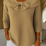 Sorcha — Round-Neck Jumper with Bow Detail