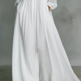 Síle — Flowing Button-Front Maxi Dress