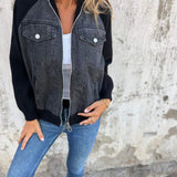 Esther — Denim Hooded Jacket