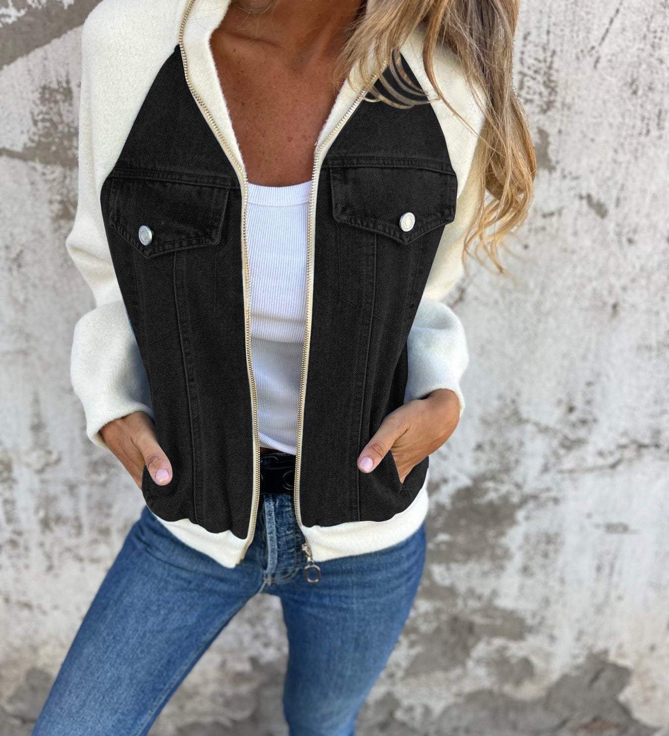 Esther — Denim Hooded Jacket