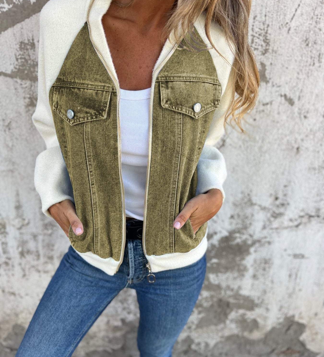 Esther — Denim Hooded Jacket