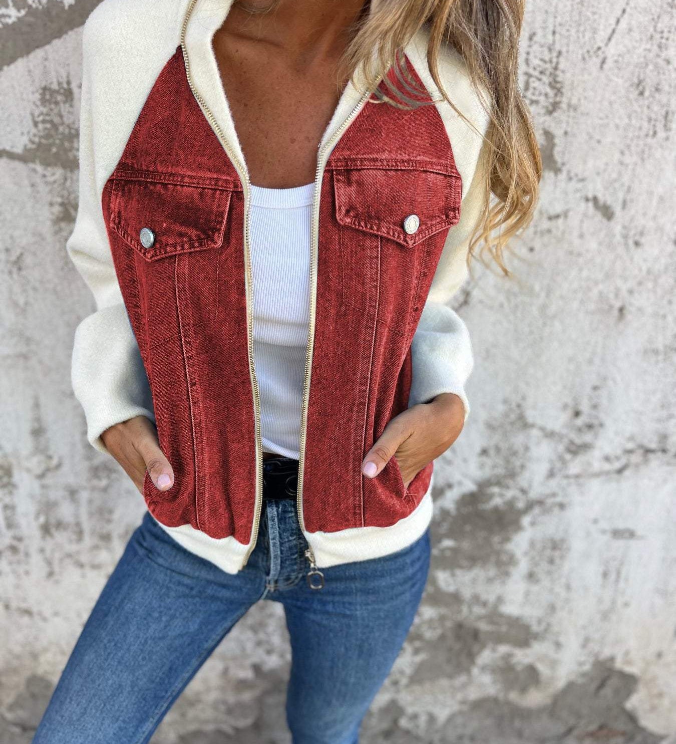 Esther — Denim Hooded Jacket