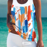 Bridget — Elegant tankini with tummy control effect and matching shorts