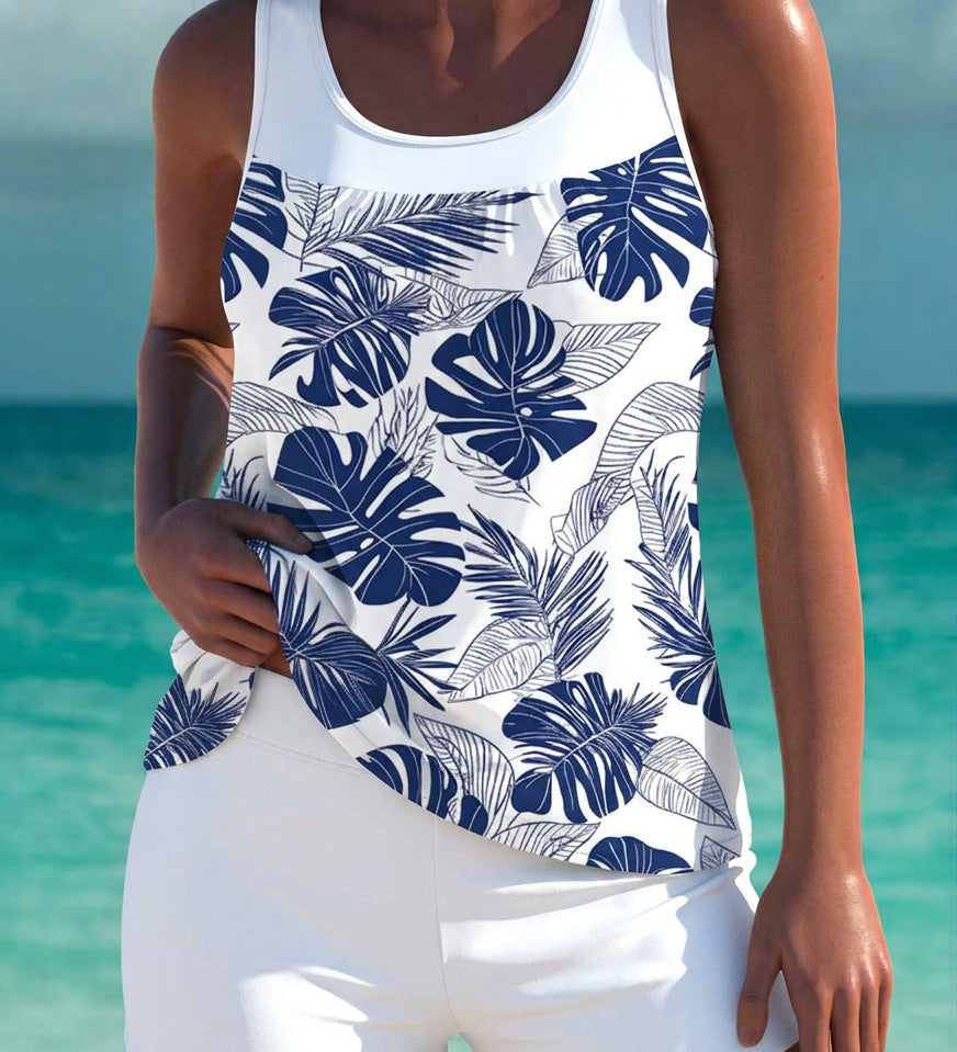 Bridget — Elegant tankini with tummy control effect and matching shorts