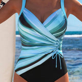 Tara — Elegant swimsuit with colourful print